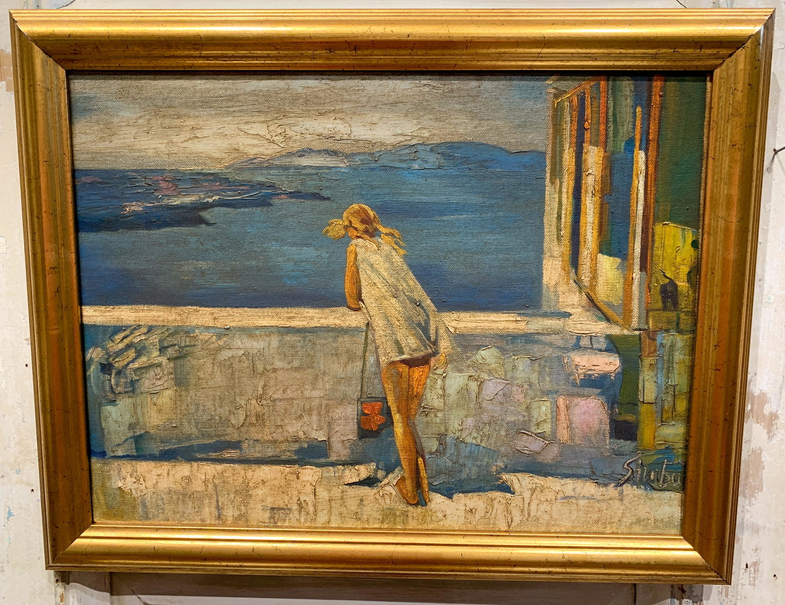 Original Oil On Canvas, Signed Nicola Simbari: 23.5 x 18.75, Good Condition