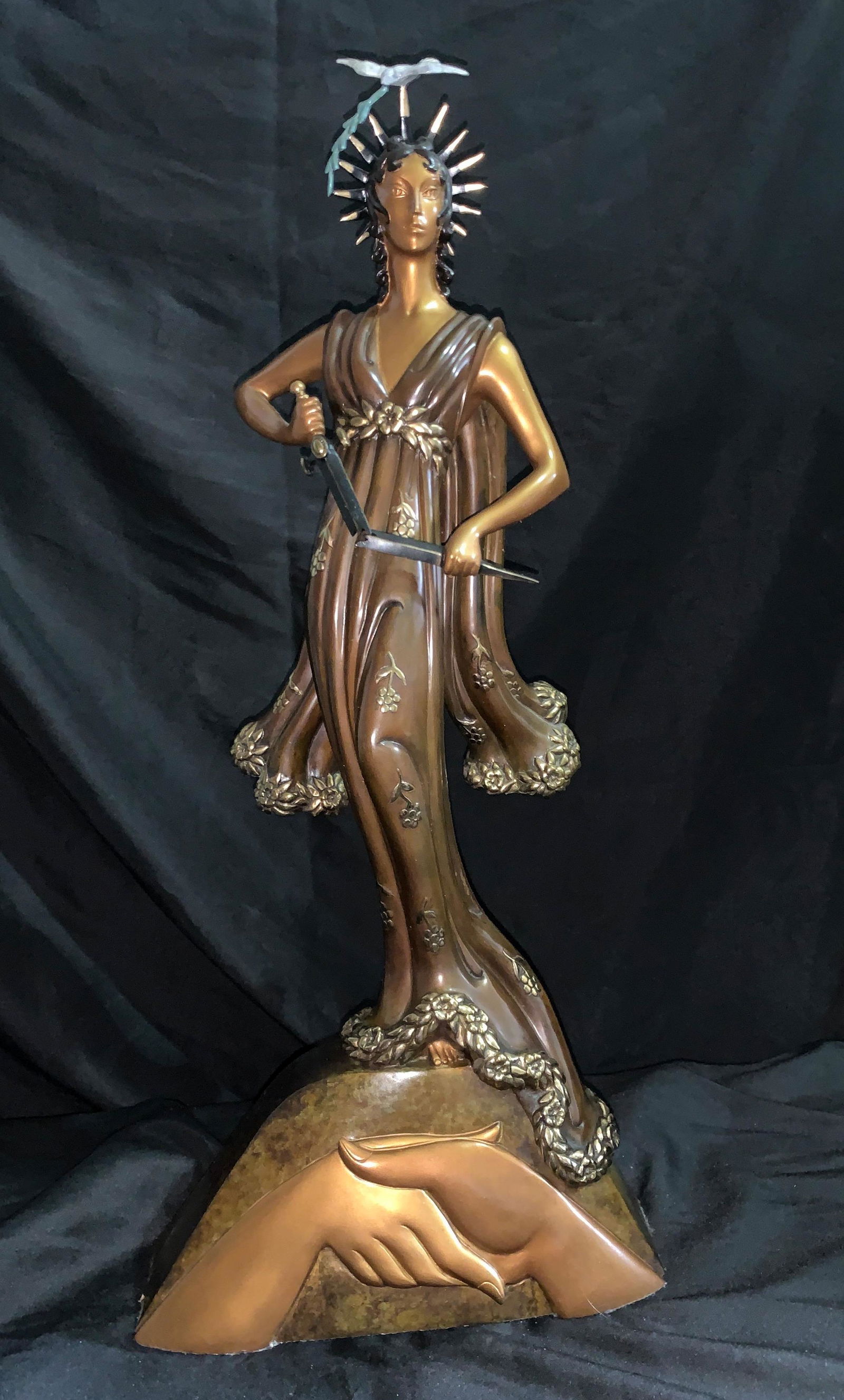 Erte, Romain De Tirtoff, Russian, Peace: 26 X 11, Edition 425/560, With Certificate Of Authenticity