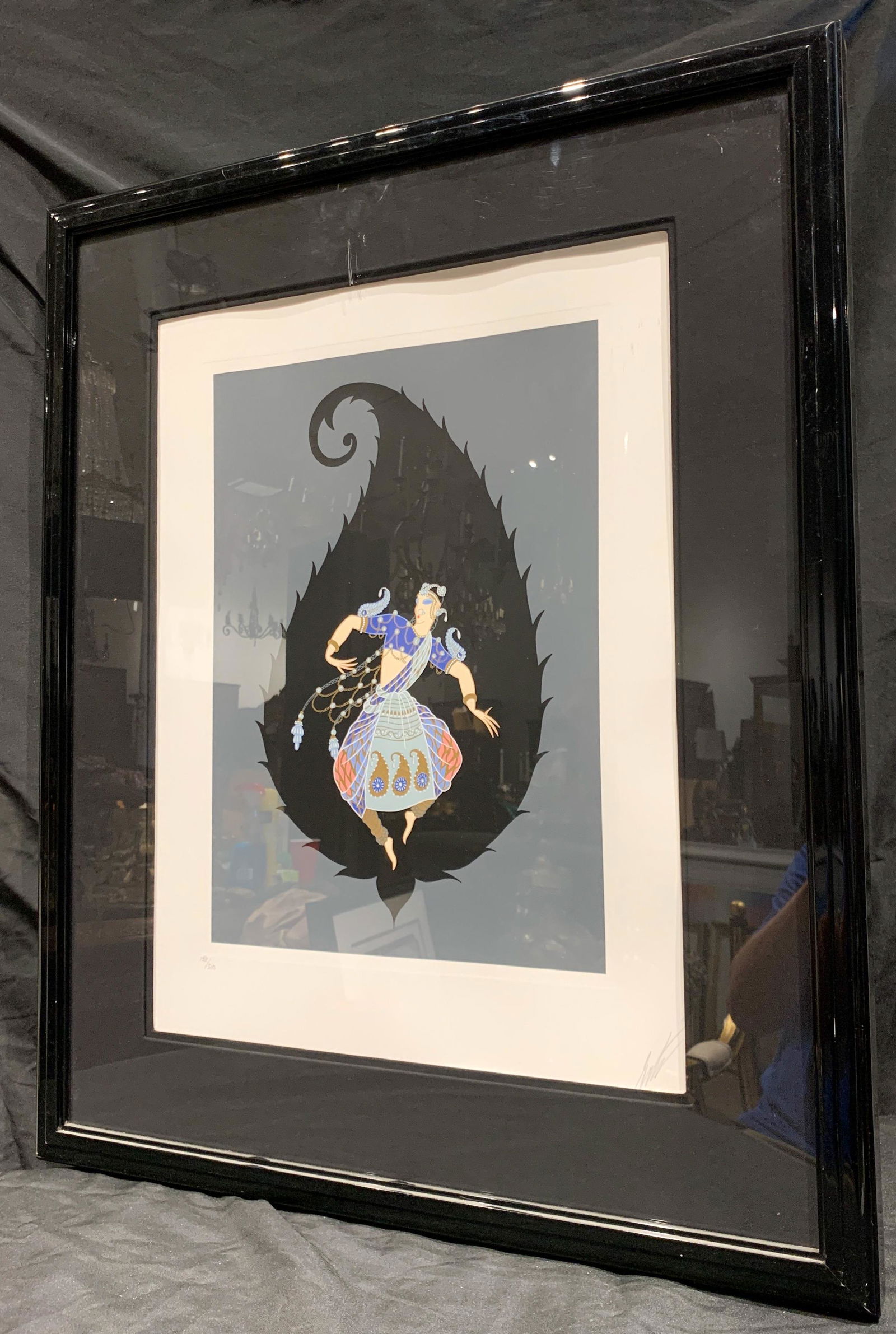 Erte, Serigraph, Bayadere: 28 X 34.5 Jk6title: Bayadere Edition: 300 Year: 1986 Size: 17 1/4" X 23 1/4" Media: Serigraph