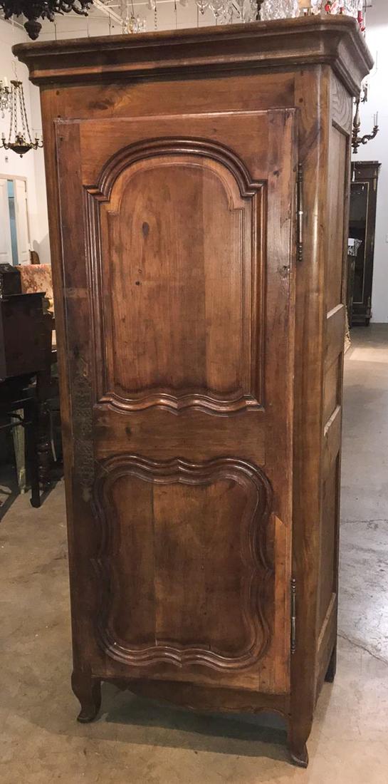Antique French Walnut Bonneterie.: Having Shaped Inset Panels. Nicely Aged Patina. Large Filigree Iron Escutcheon. Back Has Been Modified. See Photos. 75.5h X 28w X 22.5d