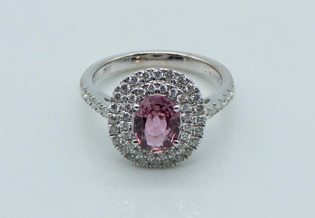 G I A Oval Sapphire And Diamond Ring: 1.57 Ct. Sapphire, 0.45 Ctw. Diamonds. See Photos For Certified Appraisal. Estimated Retail - $7,300.00