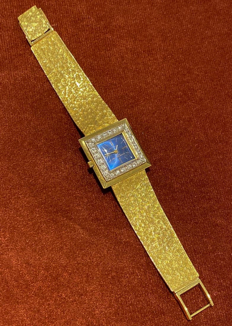 Baume And Mercier Diamond Watch: Gubelin. Diamonds And Gold Band. Band Has Some Twisting Due To Age, But Does Not Affect Look When Wearing.
