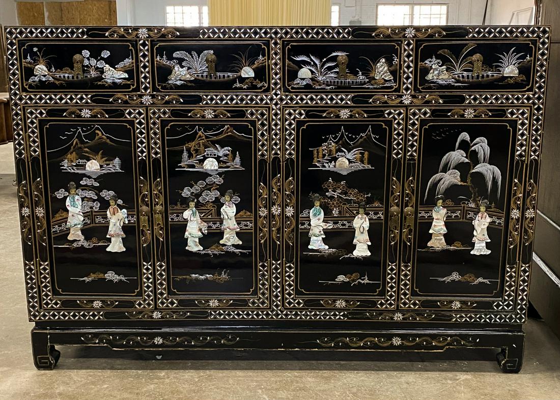 Coromandel Cabinet: 20c, Good Condition With No Major Losses. 48 x 33 x 18.