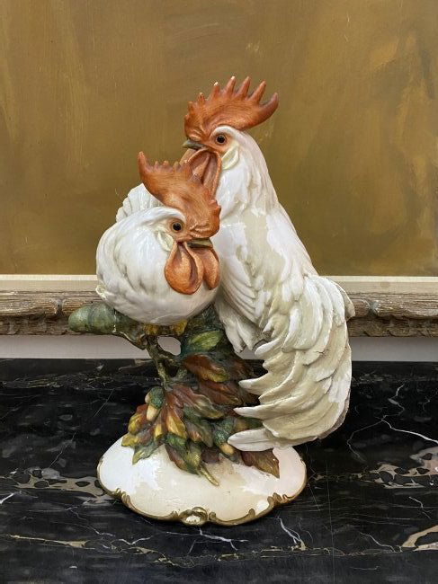 Guido Cacciapuoti Porcelain Sculpture: See Photos For Very Old Repair And A Newer Reglue. Faintly Signed At Base.