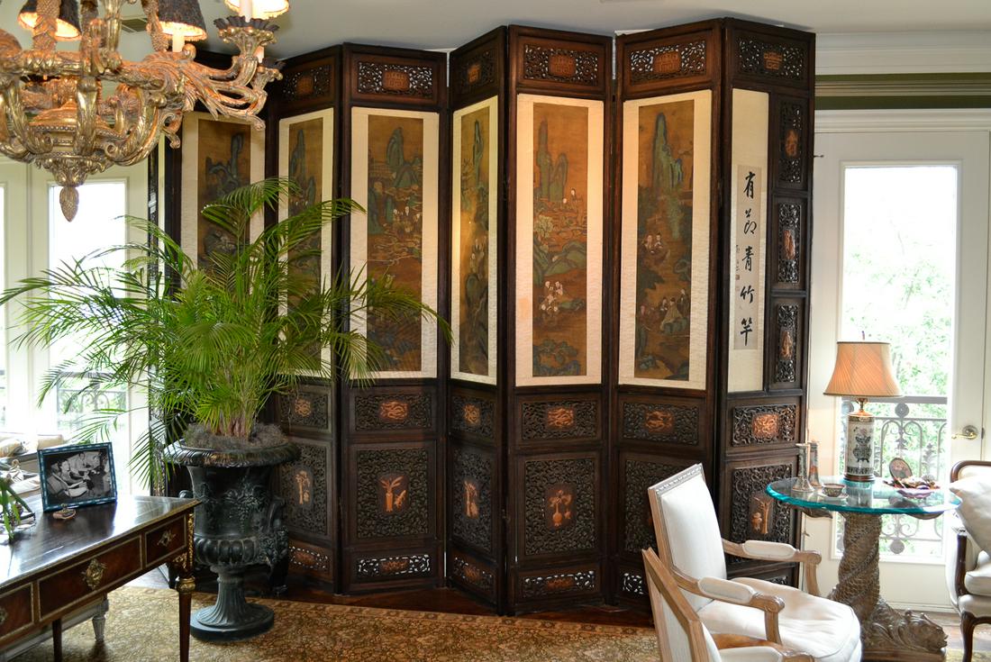 Large Antique Chinese 8-panel Floor Screen (1 of 20)