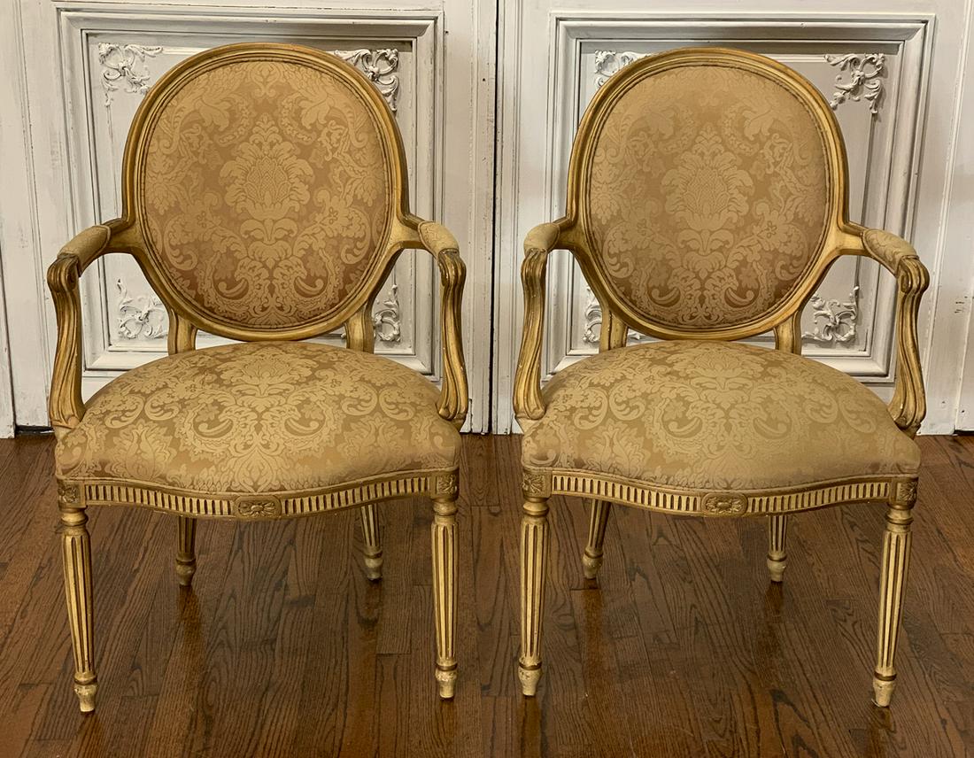 French Parcel Gilt And Painted Armchairs (1 of 13)