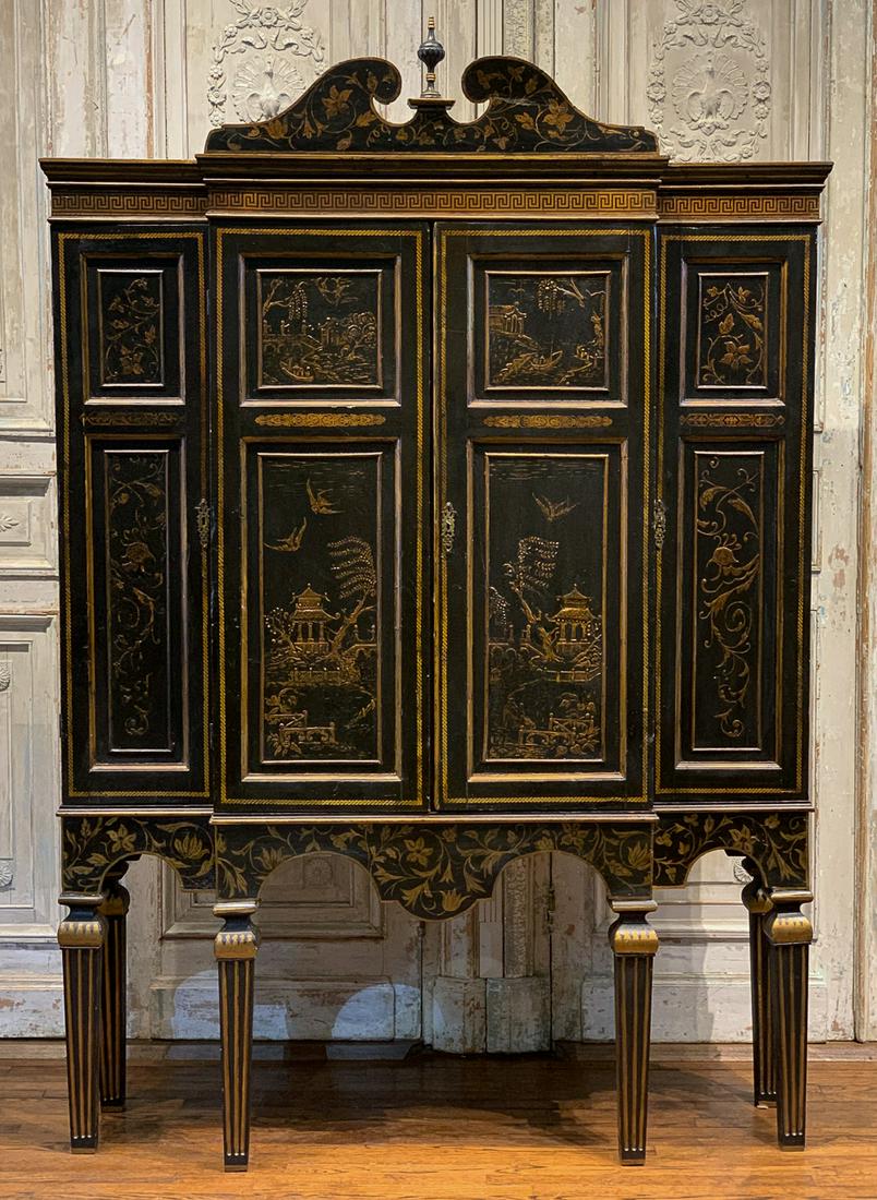 Large English Japanned Cabinet (1 of 16)