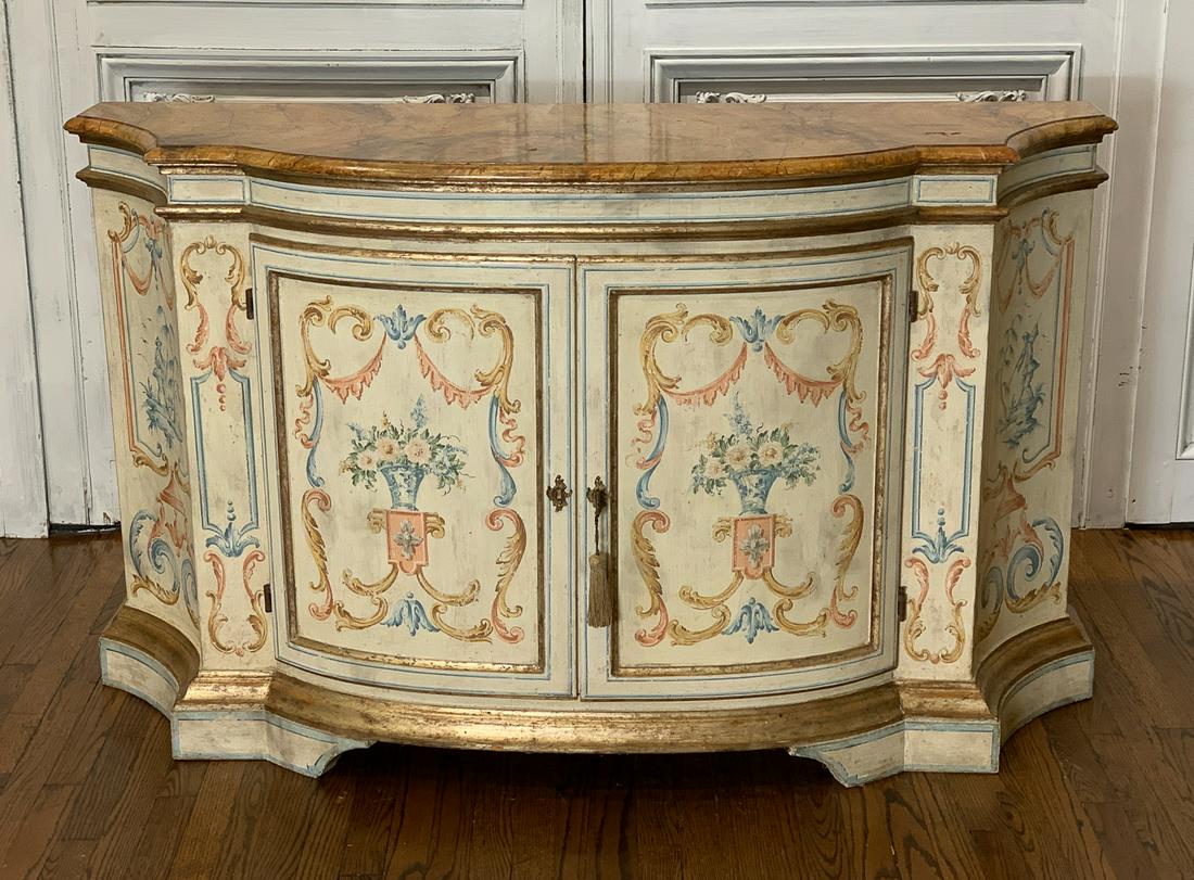 Italian Painted And Parcel Gilt Credenza (1 of 9)