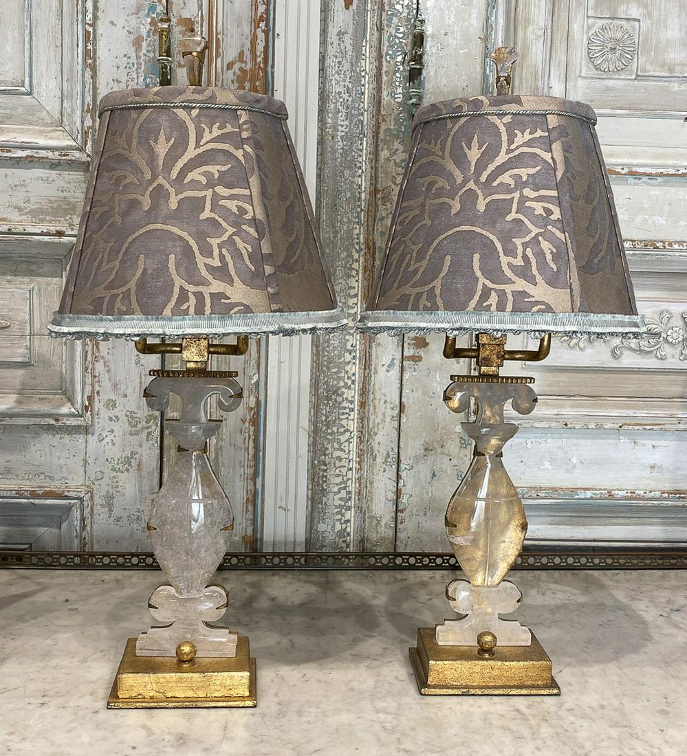 Pair Of Contemporary Rock Crystal Lamps (1 of 6)