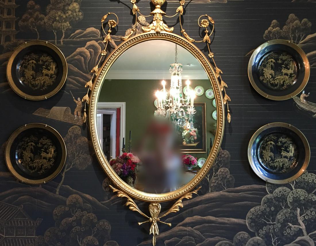 4 Spode Porcelain Plates And Mirror (1 of 5)