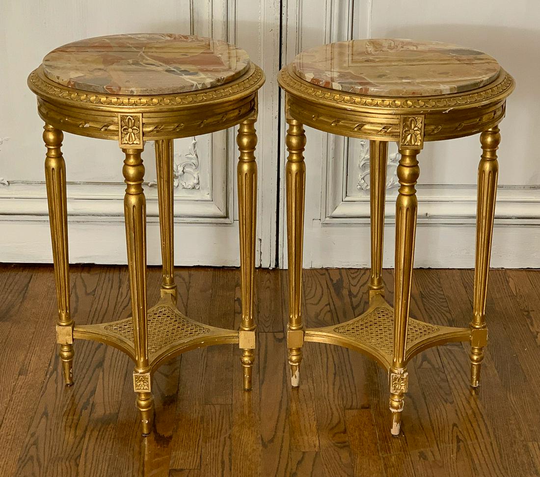 Pair Of French Giltwood End Tables (1 of 8)