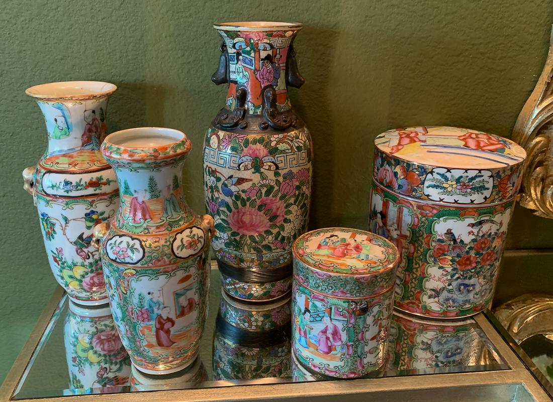 5 Pieces Of Antique Famille Rose Porcelain (1 of 4)