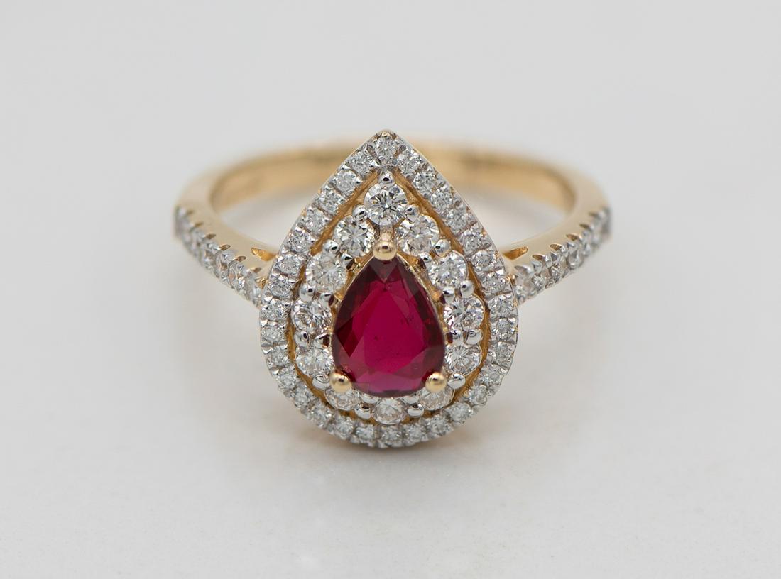 Rare Unheated Ruby And Diamond Ring (1 of 9)