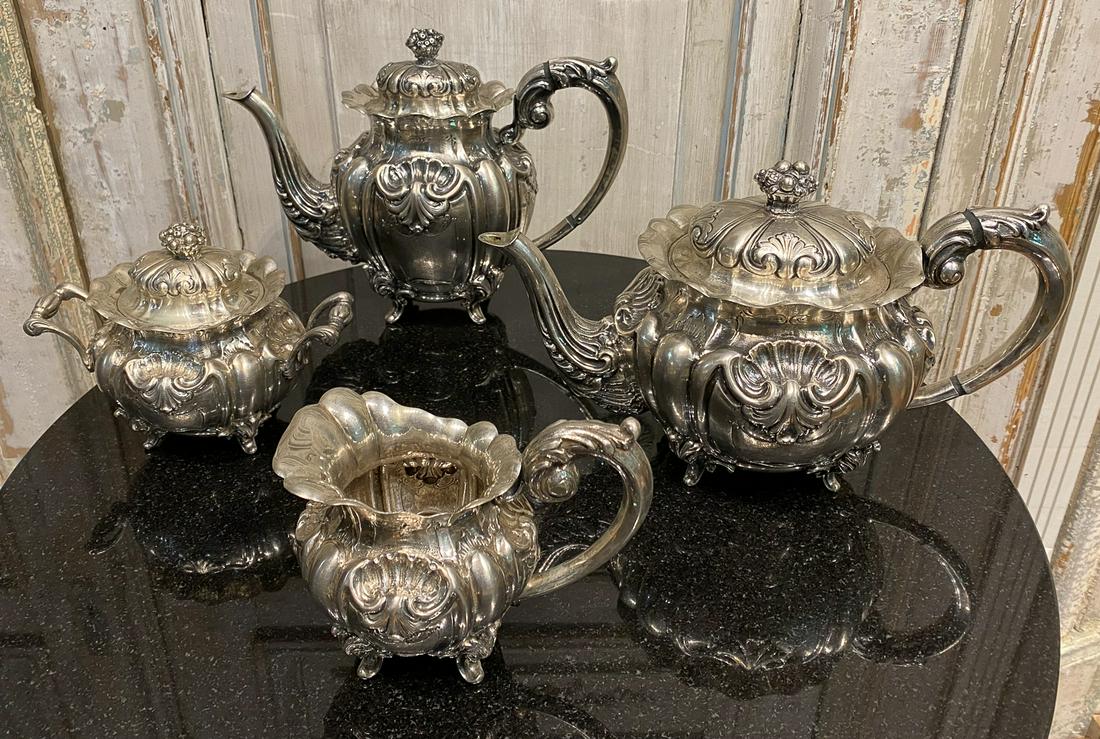 4 Piece 800 Silver Tea Service (1 of 5)