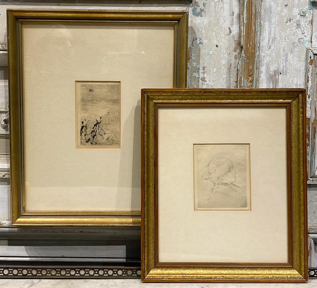 Two French Etchings Of Women (1 of 6)