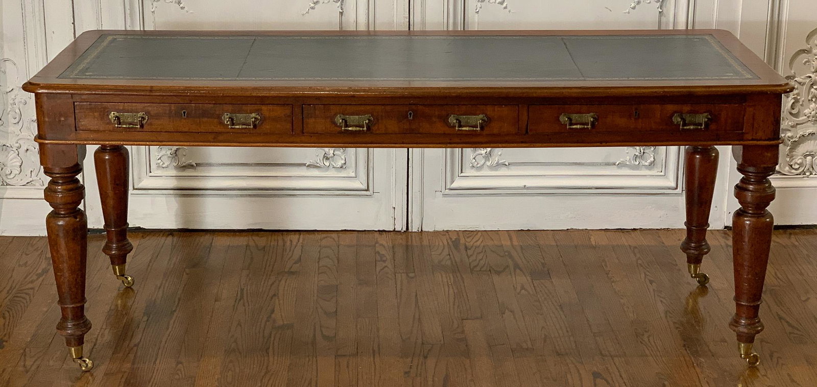 19th Century English Long Writing Table (1 of 12)