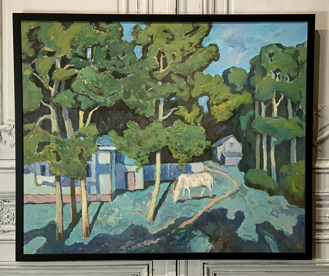 Large Contemporary Painting Of Farm Scene (1 of 8)