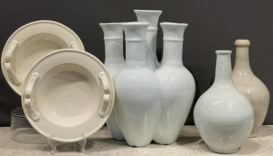 5 Piece Lot Of Neutral Pottery (1 of 5)