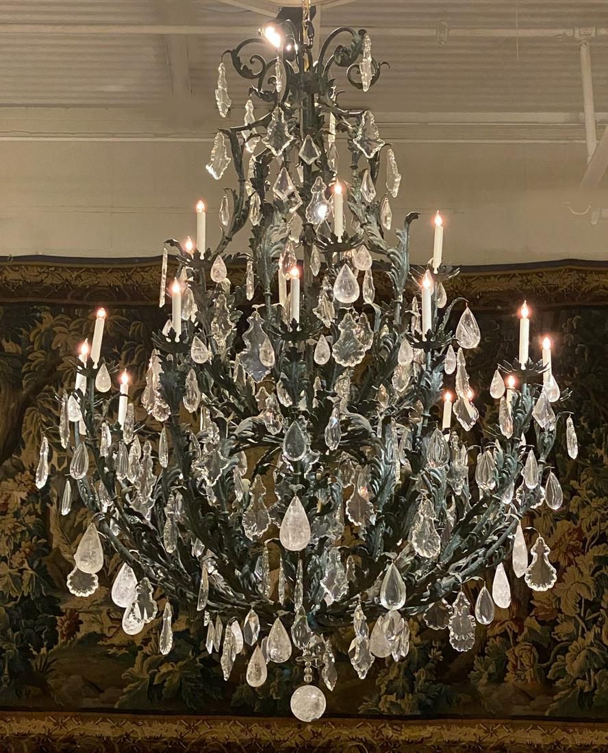 Monumental 7' Chandelier With Rock Crystal (1 of 12)