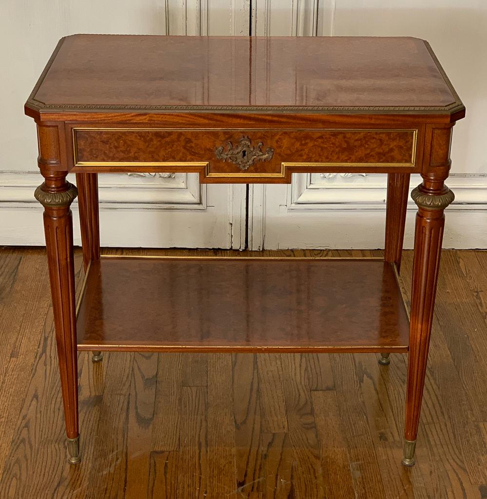 Fine Italian Flame Mahogany Side Table (1 of 8)