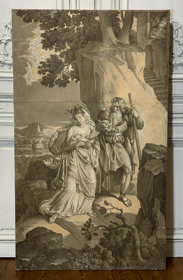 Wood Block Printed Panel From Psyche & Cupid (1 of 10)