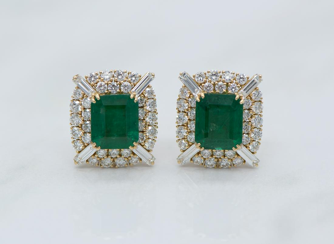 Emerald And Diamond Earrings, 18k (1 of 10)