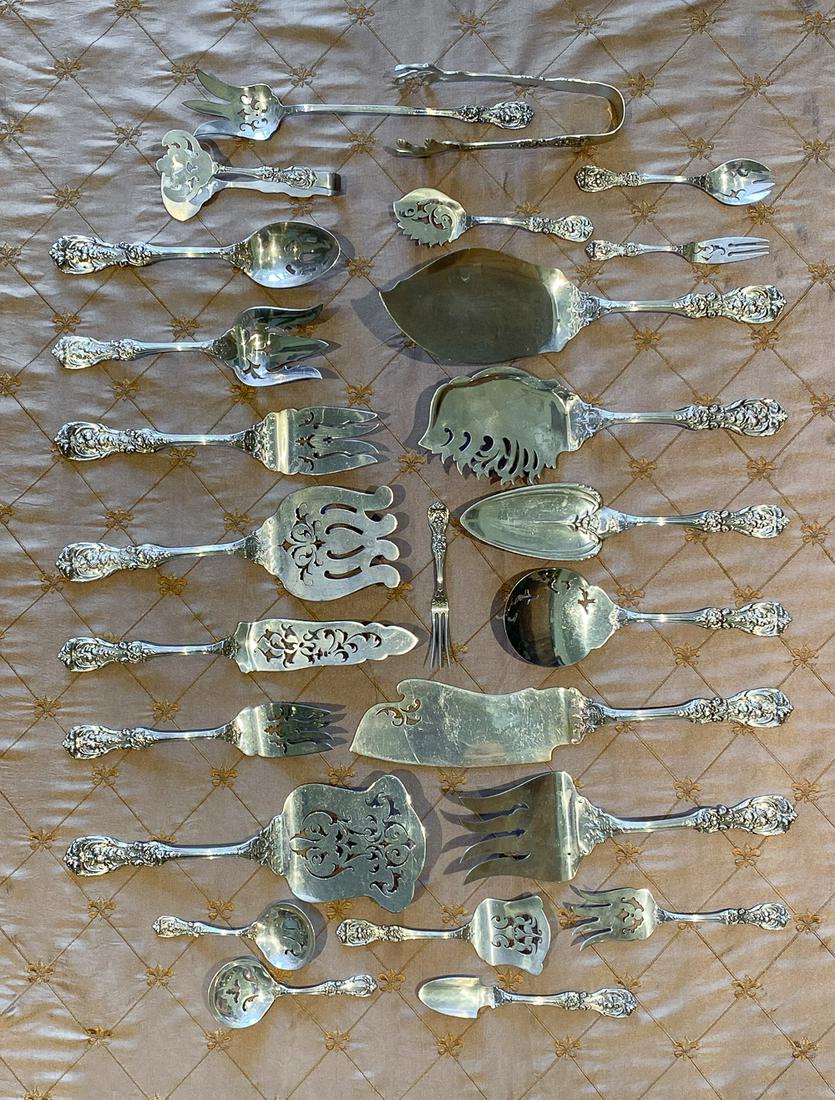 25 Pieces Reed And Barton Francis I Serving Items (1 of 2)