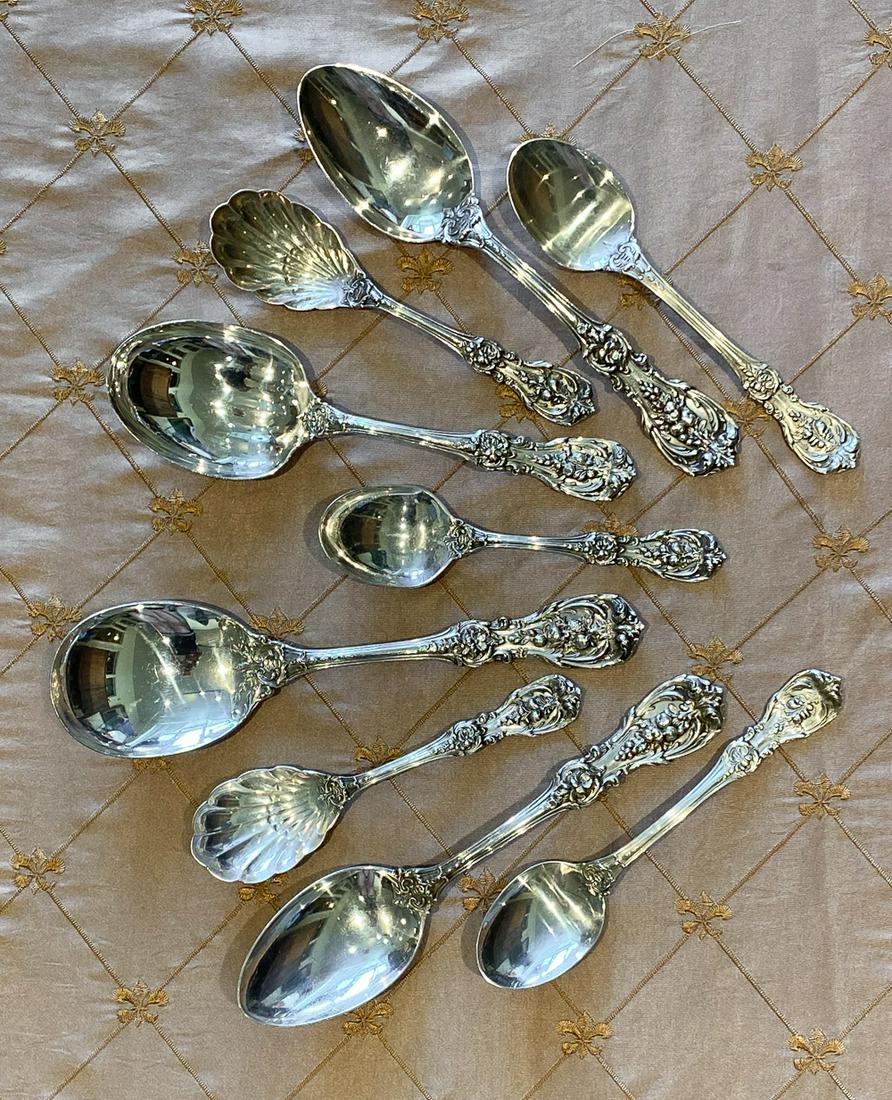 9 Reed And Barton Francis I Sterling Serving Spoons (1 of 2)