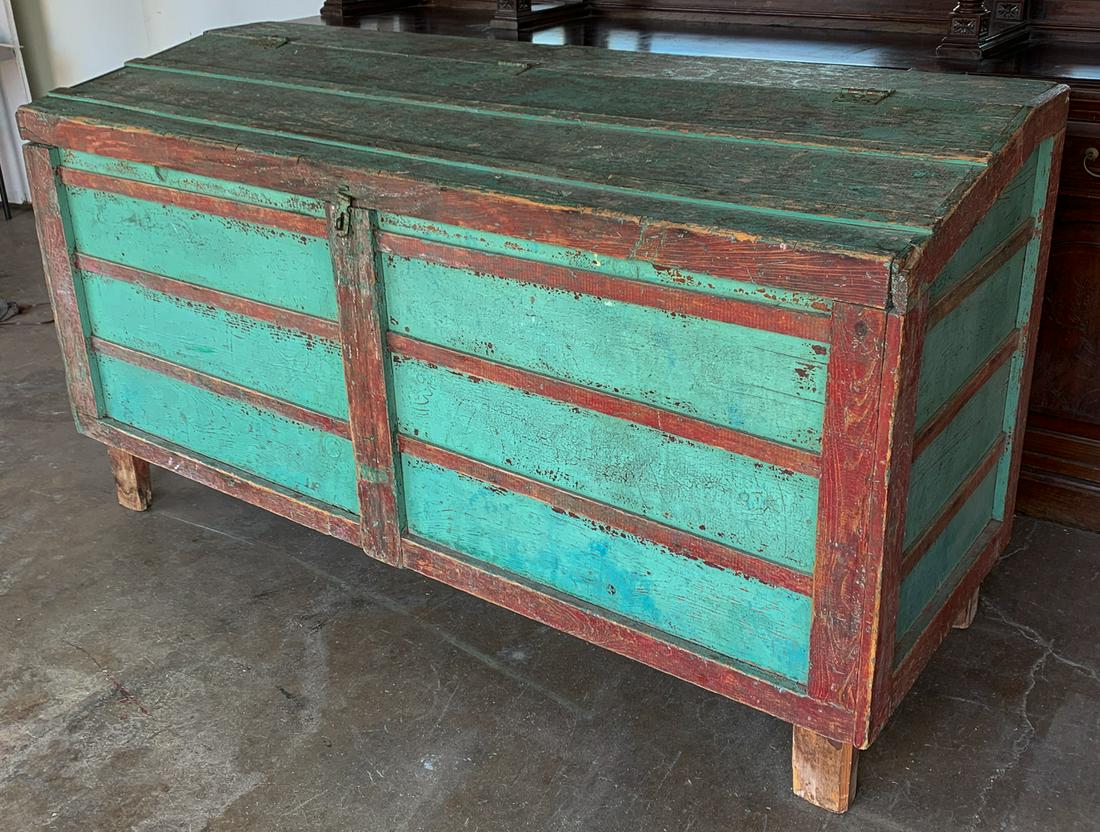 Massive Antique Painted Grain Bin / Storage Bin (1 of 11)