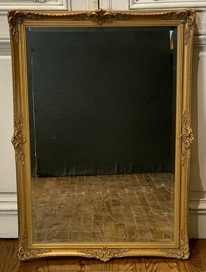 French Style Giltwood Beveled Mirror (1 of 4)