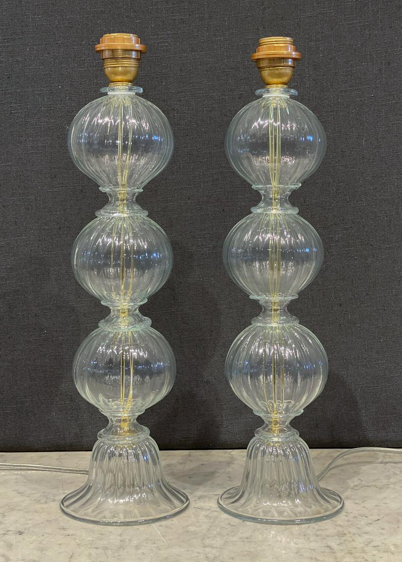 Pair Of Contemporary Murano Lamps (1 of 3)