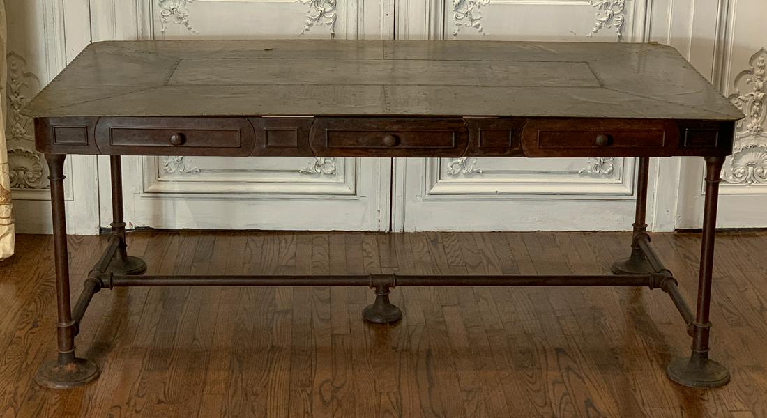 Antique Industrial Partners Desk (1 of 10)