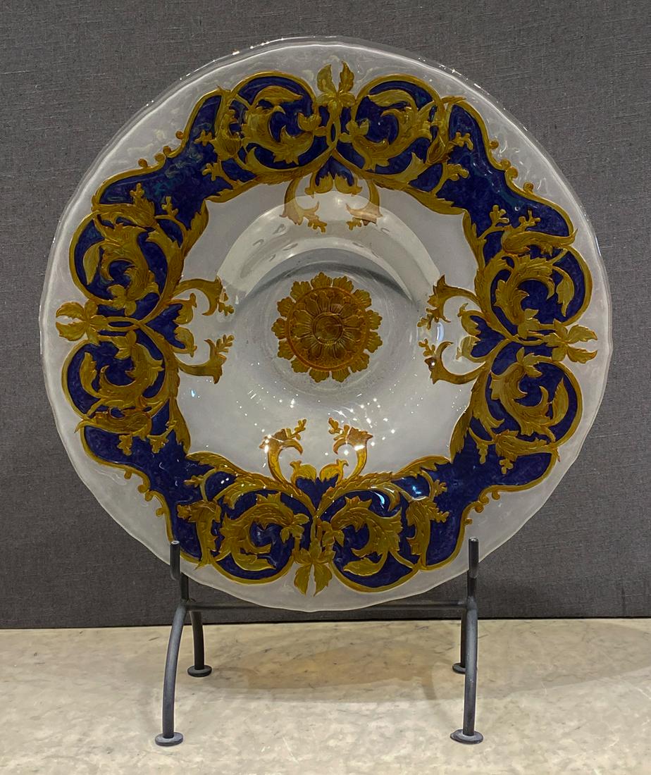 Large Versace Style Bowl On Stand (1 of 4)