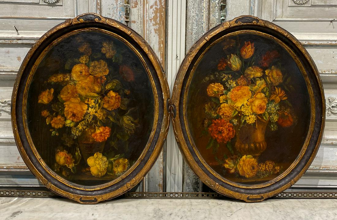 Pair Of Italian Still Life Floral (1 of 6)