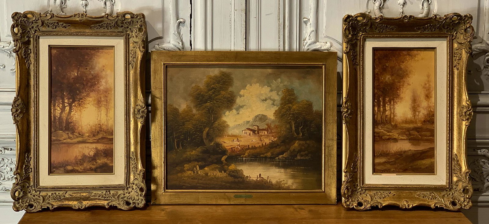 Group Of 3 Italian Oil On Canvas Paintings (1 of 12)