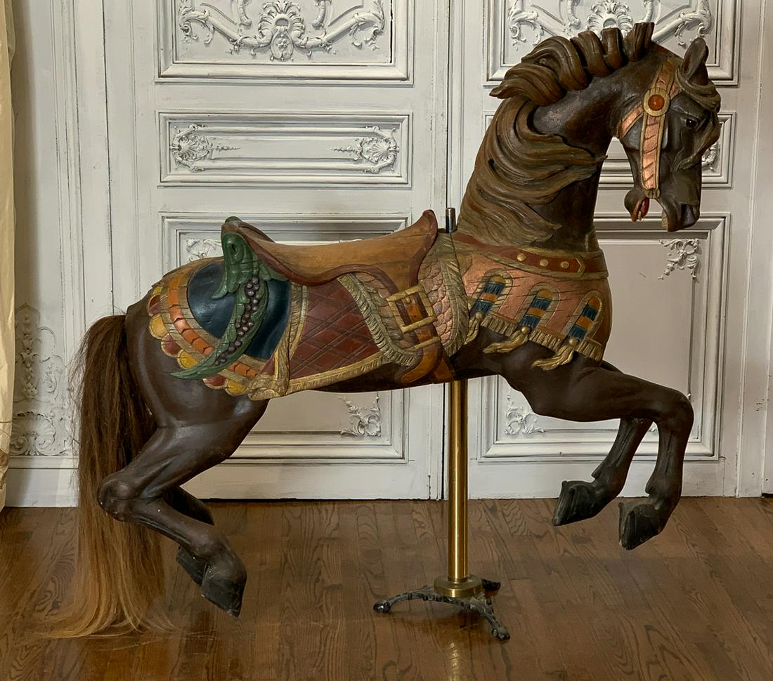 Antique Carved And Painted Wood Carousel Horse (1 of 13)