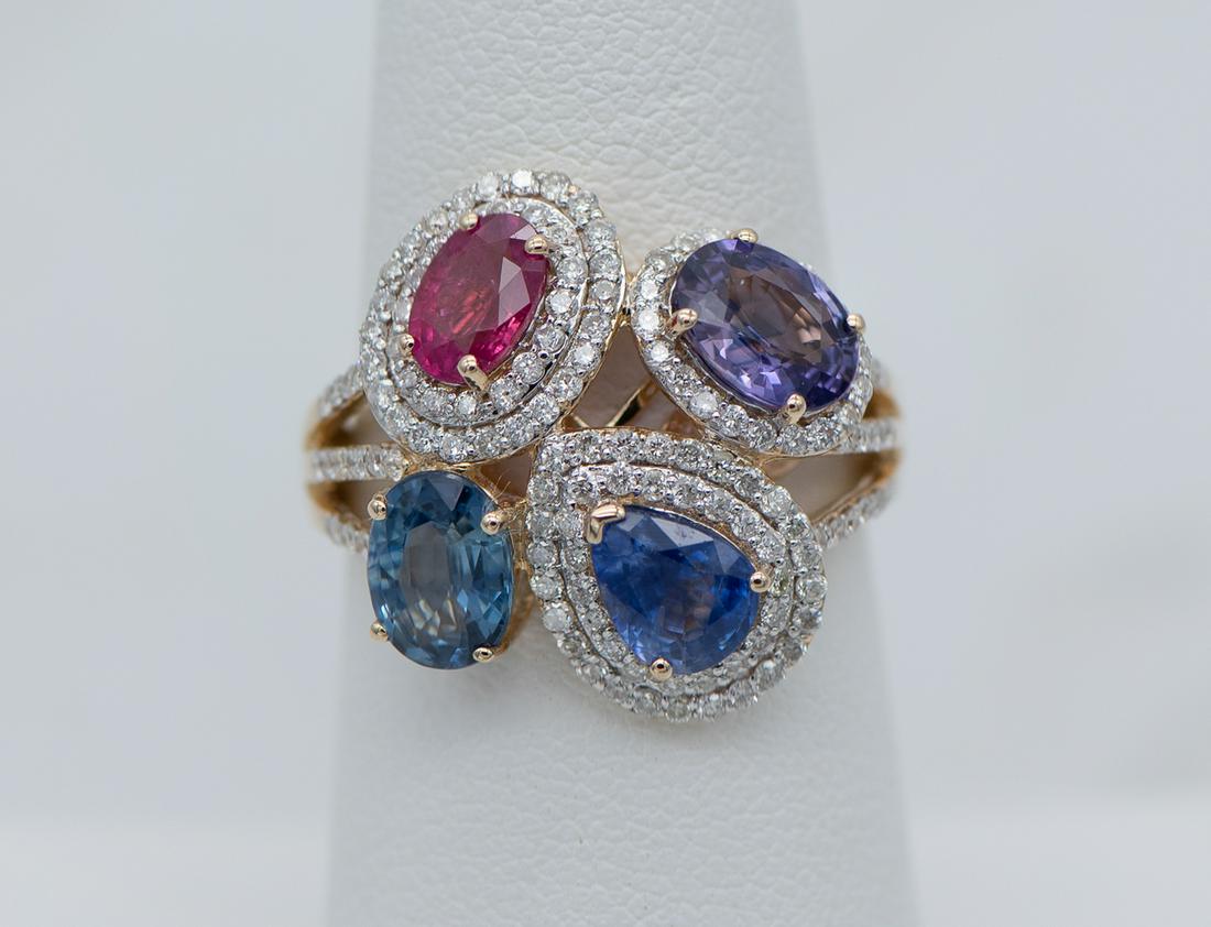 Ruby, Sapphire, And Diamond Ring (1 of 9)