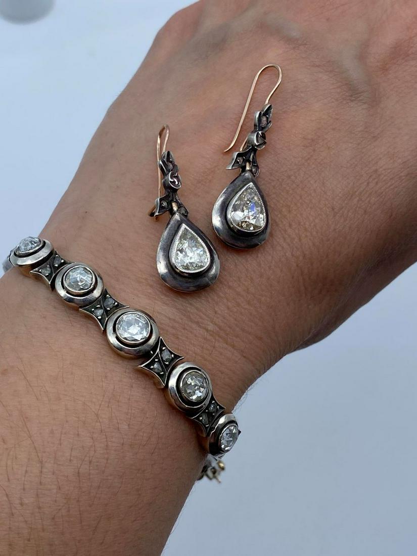 Diamond Earrings And Bracelet Set (1 of 2)