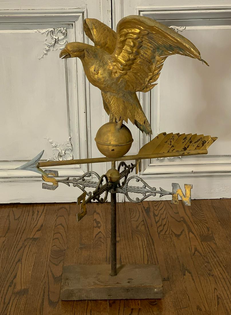 19th Century Gilt Eagle Weather Vane (1 of 9)