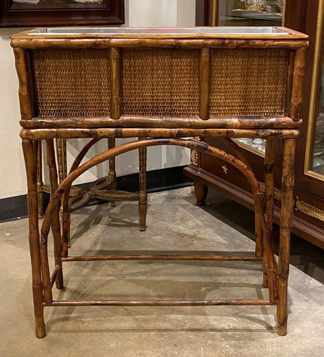 English Bamboo Planter Box With Liner (1 of 3)