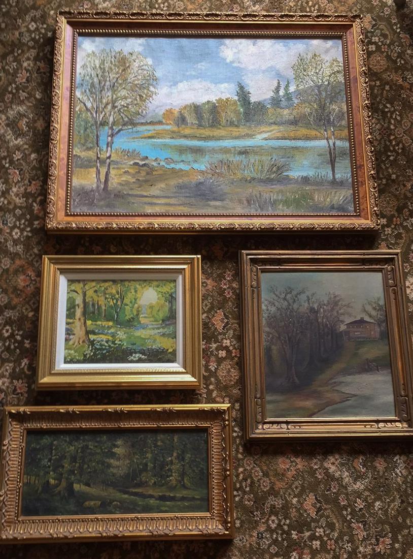 Collection Of 4 Oil Paintings (1 of 9)