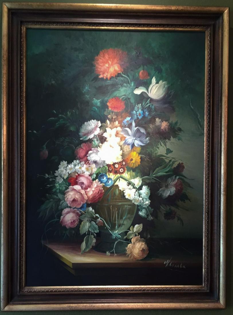 Large Floral Still Life Oil Painting (1 of 3)