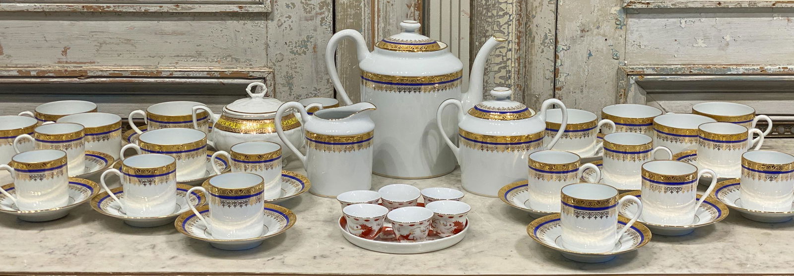 46 Pieces Continental Porcelain Coffee Service (1 of 5)