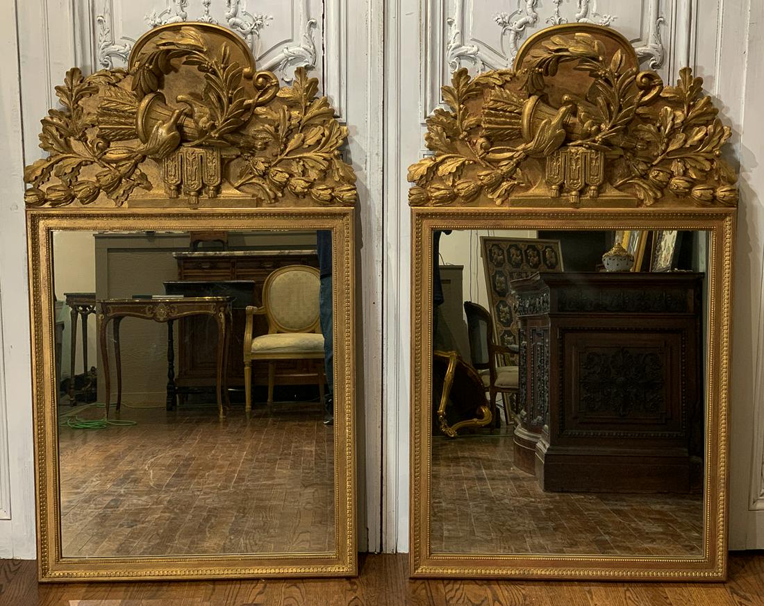 Pair Of French Style Painted Mirrors (1 of 8)