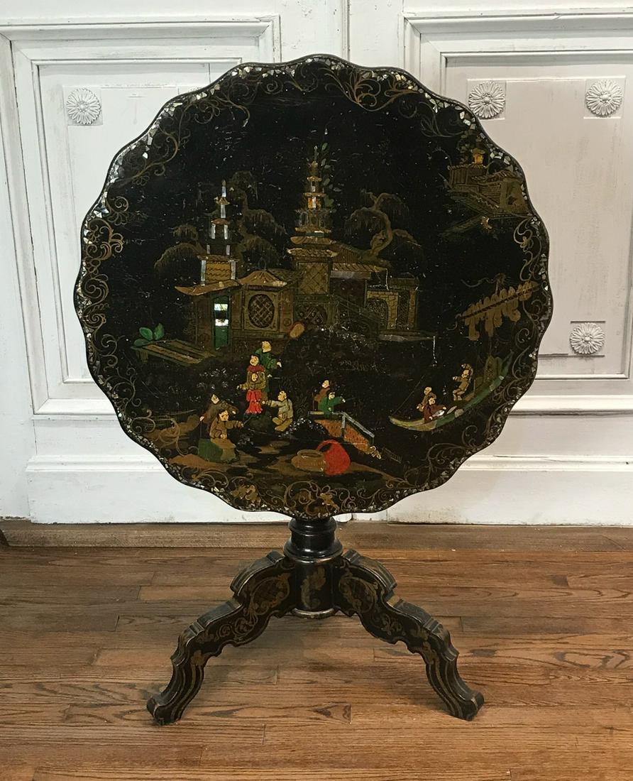 Victorian Japanned Tilt Top Tea Table (1 of 6)