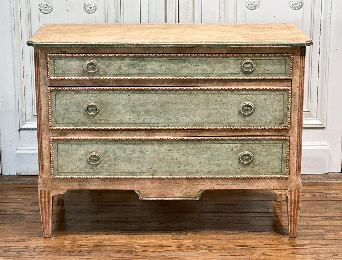 Italian Painted Commode Chest Of Drawers (1 of 10)