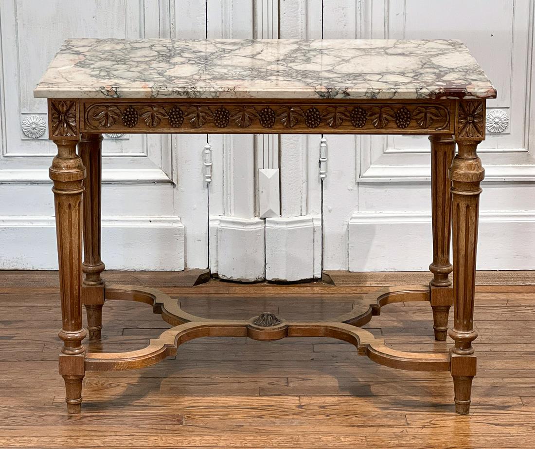 Louis XVI Style Breche Marble Mixing Table (1 of 8)