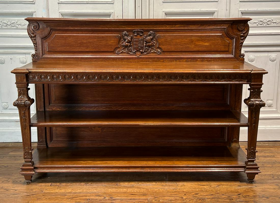 Large French Renaissance Revival Oak Console (1 of 12)