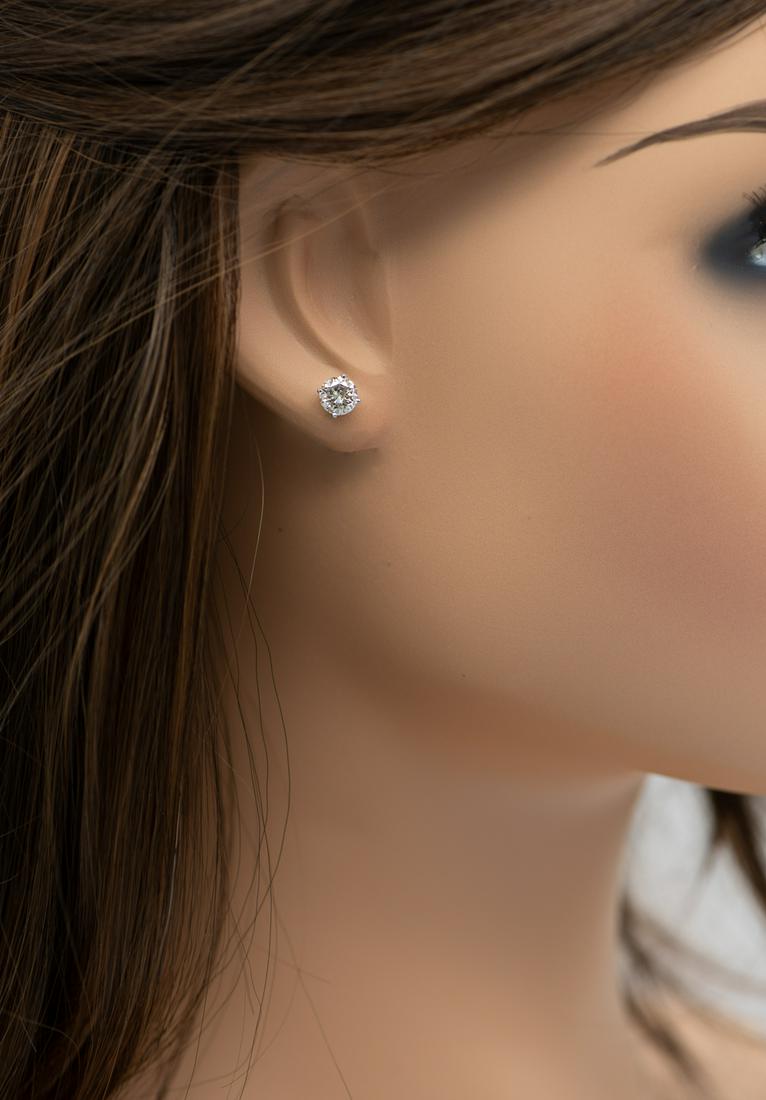 Diamond Stud Earrings, 14k White Gold (1 of 11)
