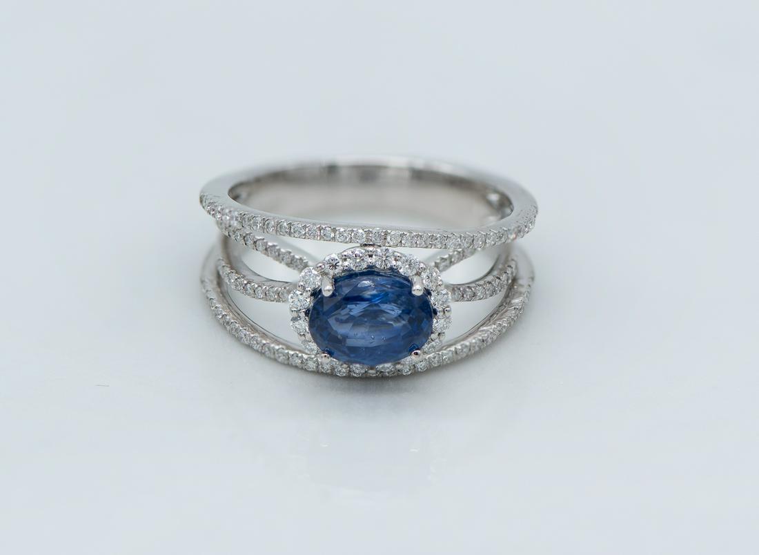GIA Sapphire Ring With Diamonds, Platinum (1 of 20)